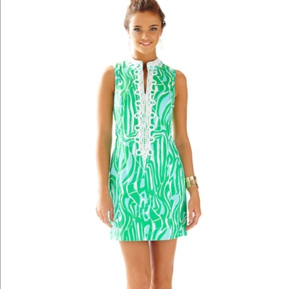 Lilly Pulitzer Dresses & Skirts - Lilly Pulitzer Green and White Dress
